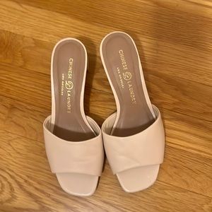 Chinese laundry lana sandal low block heels nude